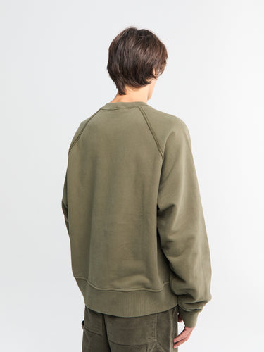 Stone Island - 6100022 Organic Cotton Fleece Sweatshirt in Military Green