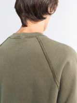 Stone Island - 6100022 Organic Cotton Fleece Sweatshirt in Military Green