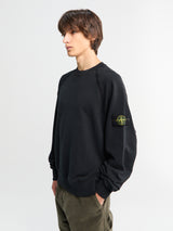 Stone Island - 6100022 Organic Cotton Fleece Sweatshirt in Black