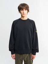Stone Island - 6100022 Organic Cotton Fleece Sweatshirt in Black