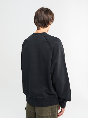 Stone Island - 6100022 Organic Cotton Fleece Sweatshirt in Black