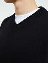 Stone Island - 5100033 V-Neck Jersey in Black