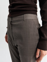 Studio Nicholson - Straight Leg Mitra Pants With Hem Split in Melange