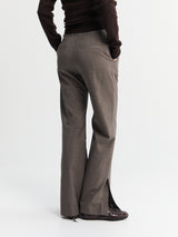 Studio Nicholson - Straight Leg Mitra Pants With Hem Split in Melange