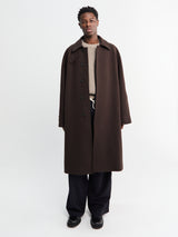 Studio Nicholson - Raglan Wool Coat in Espresso