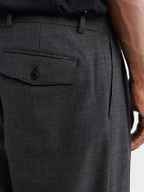 Sunflower - Wide Pleated Trousers in Antracite