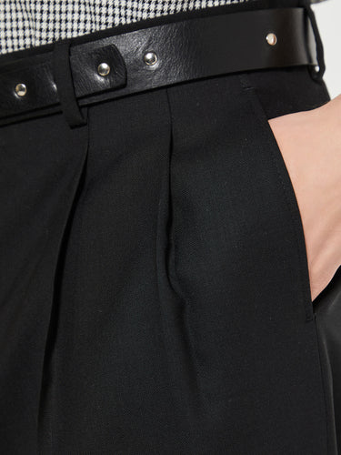 Sunflower - Wide Pleated Trousers in Black