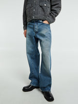 Sunflower - Wide Twist Jeans in Mid Blue