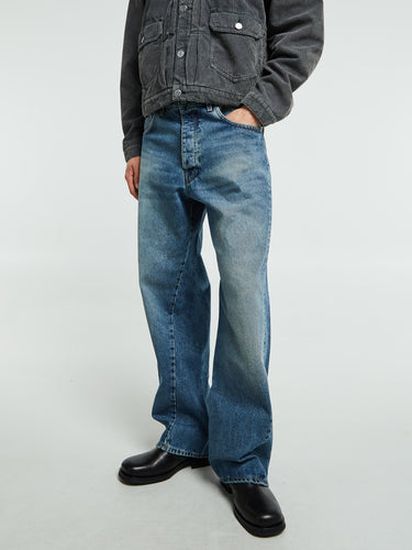 Sunflower - Wide Twist Jeans in Mid Blue