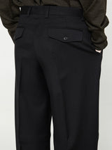Sunflower - Wide Pleated Trousers in Black