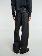 Sunflower - Super Wide Jeans in Black Stone