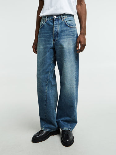 Sunflower - Wide Twist Jeans in Dark Blue Vintage