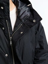 Sunflower - Waxed Parka Coat in Black