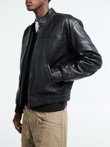 Sunflower - Polo Leather Jacket in Black