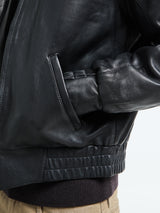 Sunflower - Polo Leather Jacket in Black