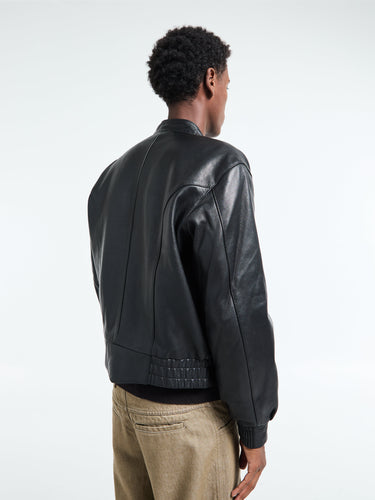Sunflower - Polo Leather Jacket in Black
