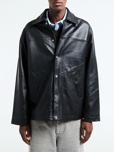 Sunflower - Coach Leather Jacket in Black