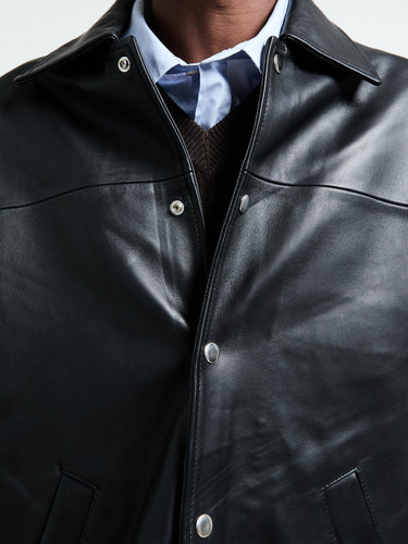 Sunflower - Coach Leather Jacket in Black