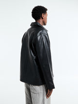 Sunflower - Coach Leather Jacket in Black