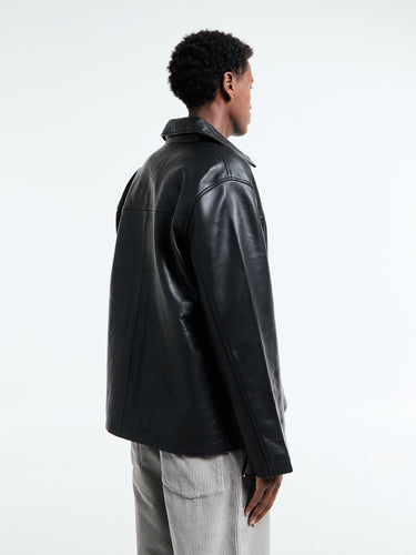 Sunflower - Coach Leather Jacket in Black