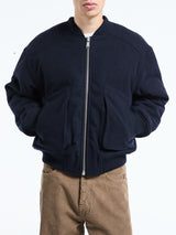 Sunflower - Wool Bomber Jacket in Navy