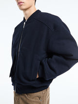 Sunflower - Wool Bomber Jacket in Navy