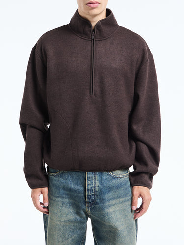 Sunflower - Wool Half Zip in Brown