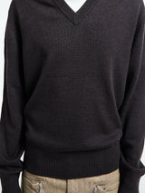 Sunflower - Moon Merino V-Neck Knit in Brown