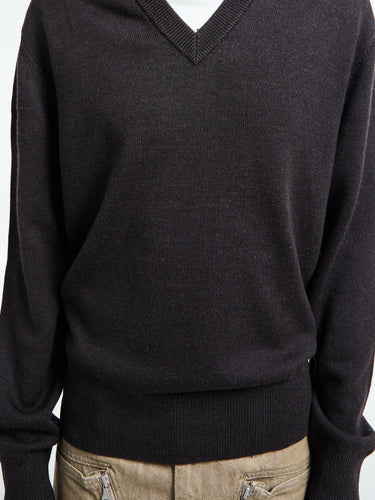 Sunflower - Moon Merino V-Neck Knit in Brown