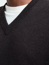 Sunflower - Moon Merino V-Neck Knit in Brown