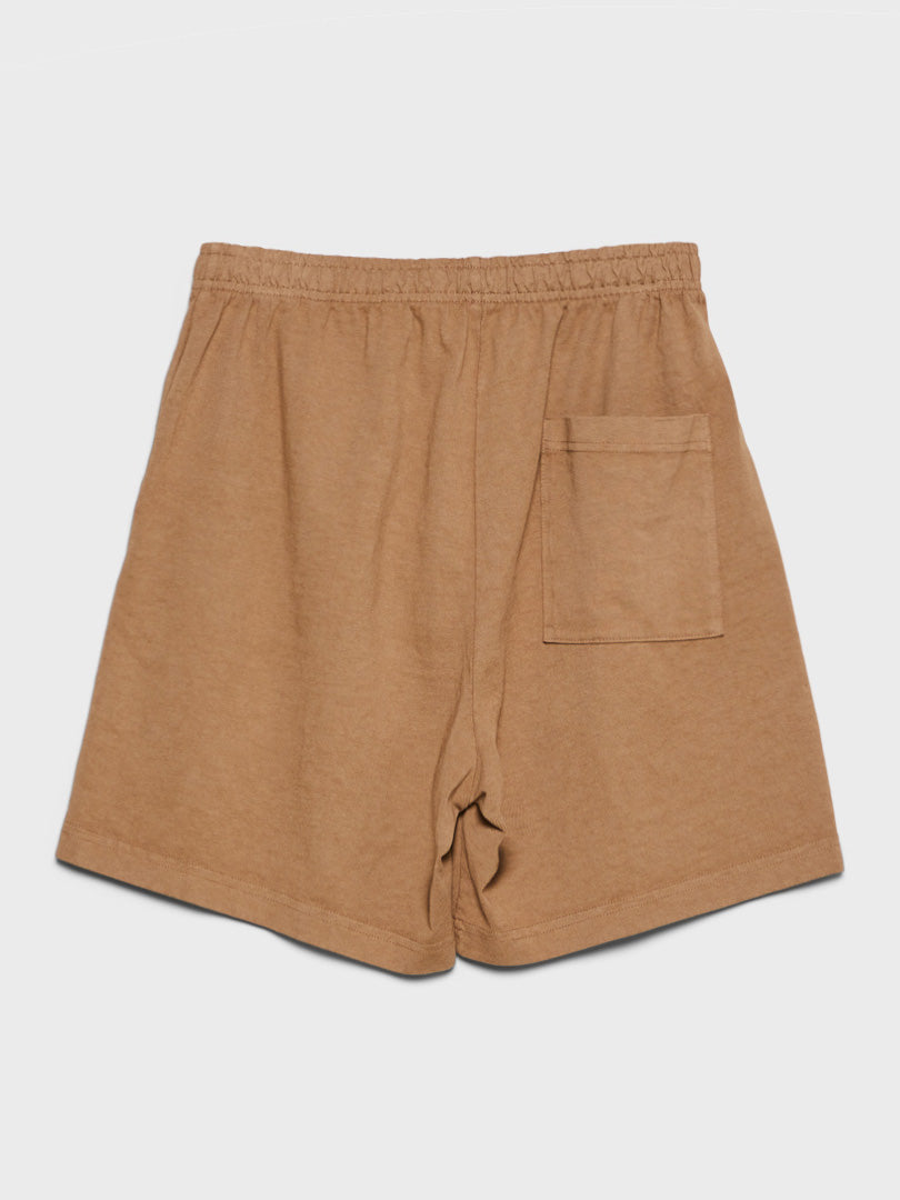 Made in USA Gym Shorts in Espresso and White