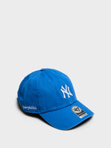 Sporty & Rich - Yankees Serif Hat in Paris Blue