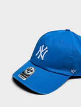 Sporty & Rich - Yankees Serif Hat in Paris Blue