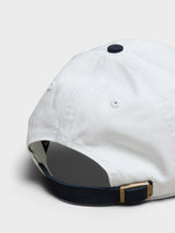 Sporty & Rich - Yankees Serif Hat in White and Dark Navy