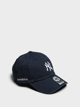 Sporty & Rich - Yankees Serif Hat in Dark Navy