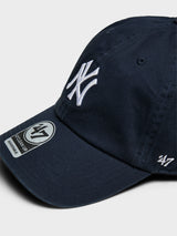 Sporty & Rich - Yankees Serif Hat in Dark Navy