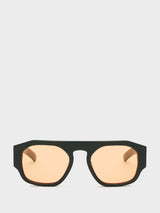 Flatlist - Flatlist x Sunflower Shade 02 Sunglasses in Forest Green and Solid Orange Lens