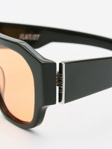 Flatlist - Flatlist x Sunflower Shade 02 Sunglasses in Forest Green and Solid Orange Lens