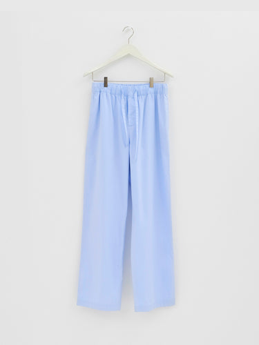 Tekla - Poplin Pyjamas Pants in Shirt Blue