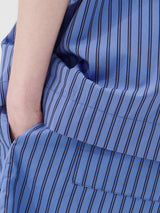 Tekla - Poplin Pyjamas Shorts in Boro Stripes