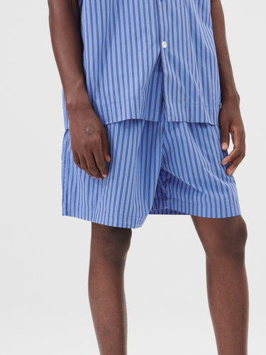 Tekla - Poplin Pyjamas Shorts in Boro Stripes