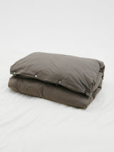 Tekla - Percale Duvet Cover in Dark Taupe