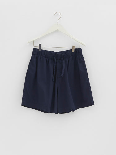 Tekla - Poplin Pyjamas Shorts in True Navy