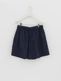 Tekla - Poplin Pyjamas Shorts in True Navy