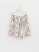 Tekla - Poplin Pyjamas Shorts in Hopper Stripes