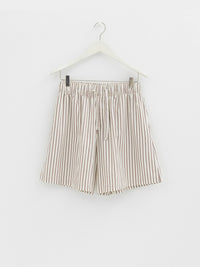 Tekla - Poplin Pyjamas Shorts in Hopper Stripes
