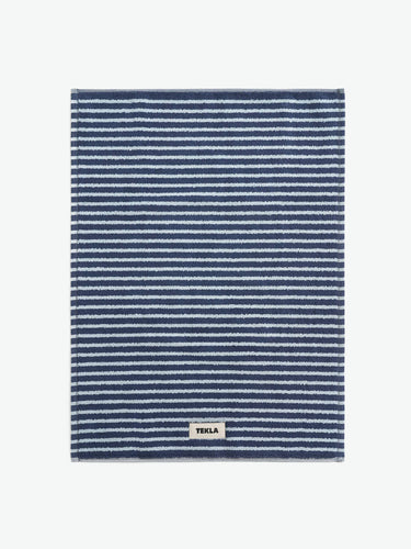 Tekla - Terry Bath Mat in River Stripes