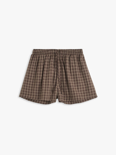 Tekla - Women's Shorts in Serra Checks