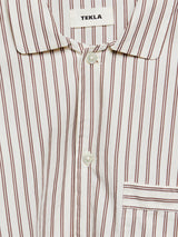 Tekla - Poplin Pyjamas Shirt in Hopper Stripes