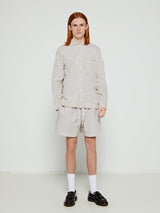 Tekla - Poplin Pyjamas Shorts in Hopper Stripes